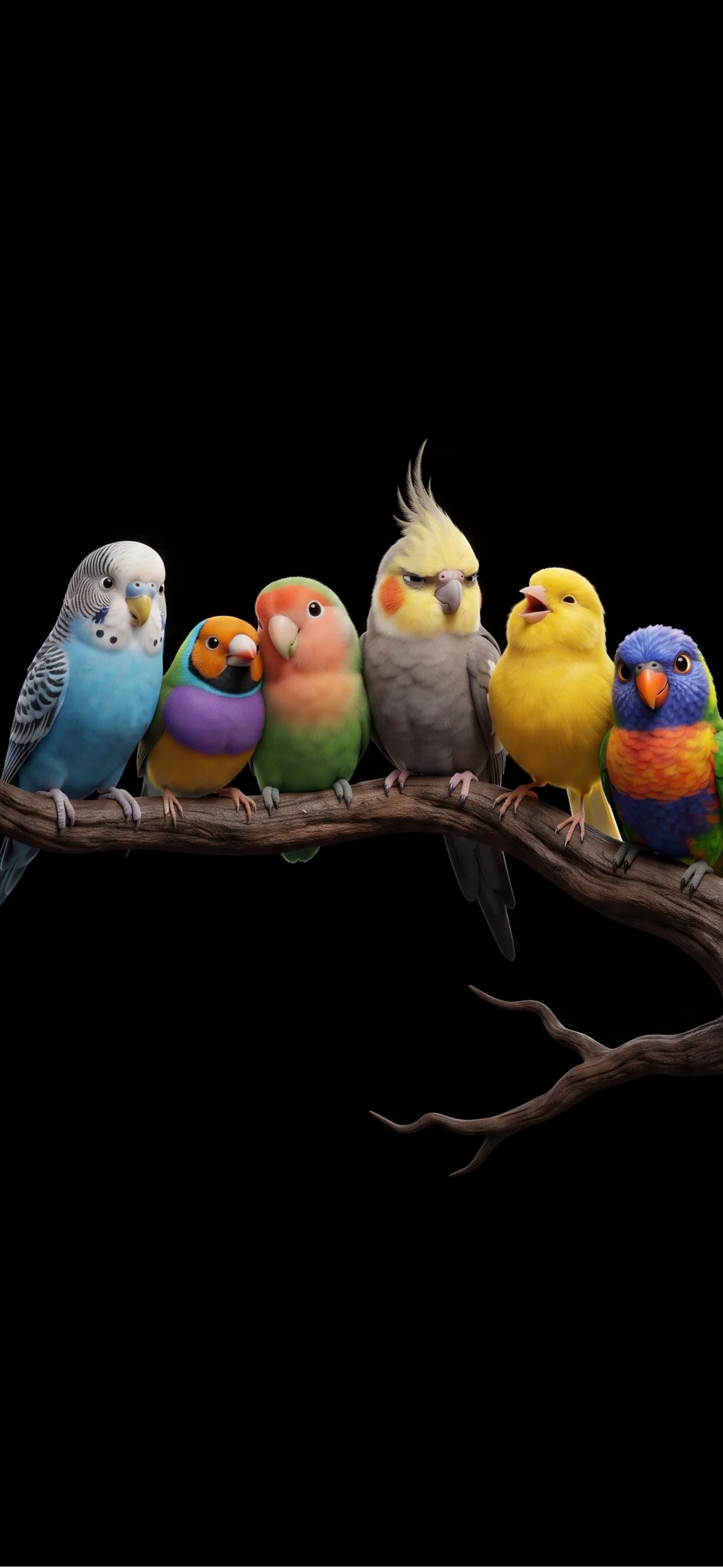 Vibrant Tropical Birds Perched on Branch 4K Wallpaper wallpaper - ios wallpapers | Picmaze