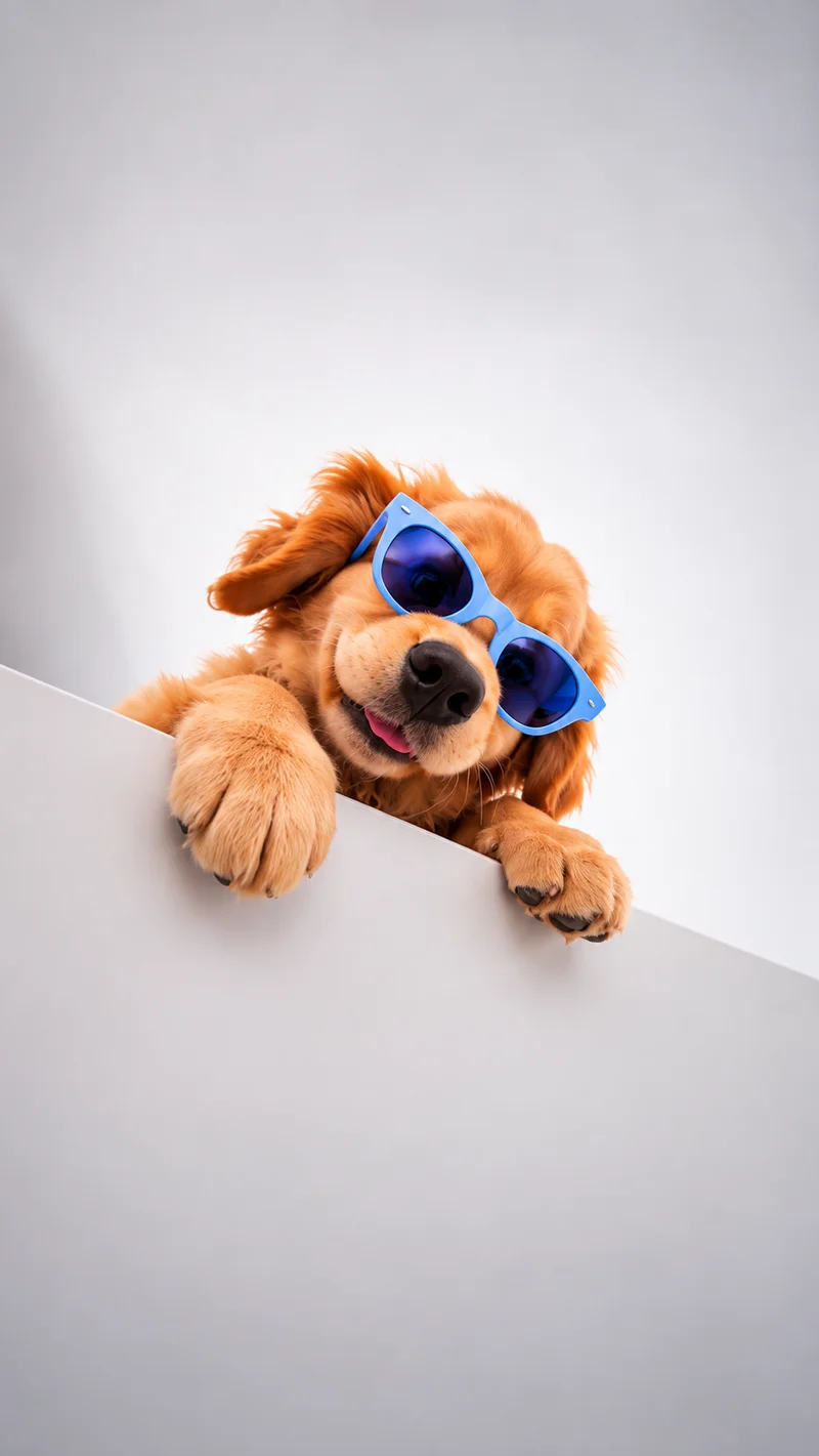 Golden Retriever Puppy Blue Sunglasses 4K Phone Wallpaper Wallpaper | Picmaze