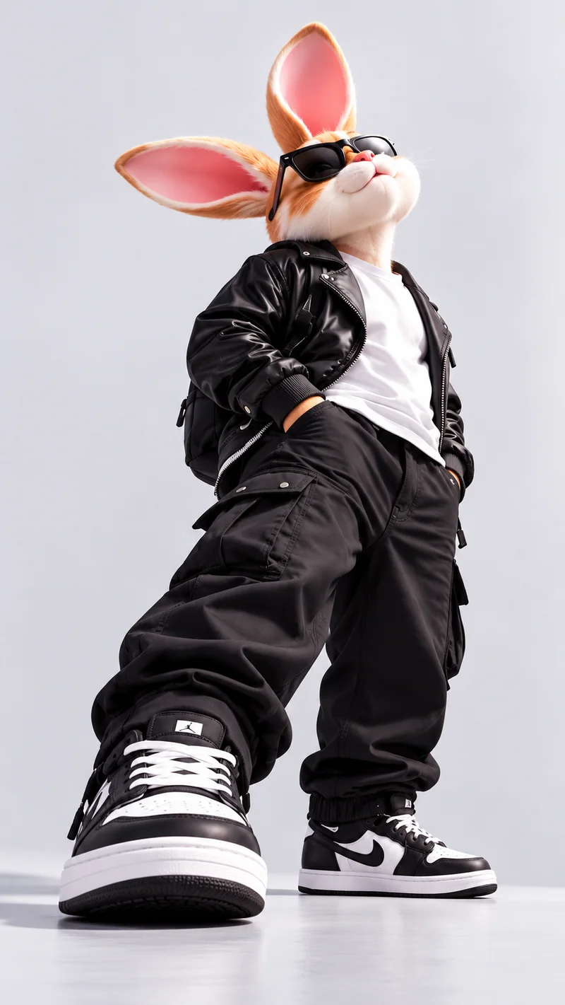 Rabbit in Leather Jacket Streetwear 4K Phone Wallpaper - Bunny Wallpapers mobile Wallpaper | Picmaze