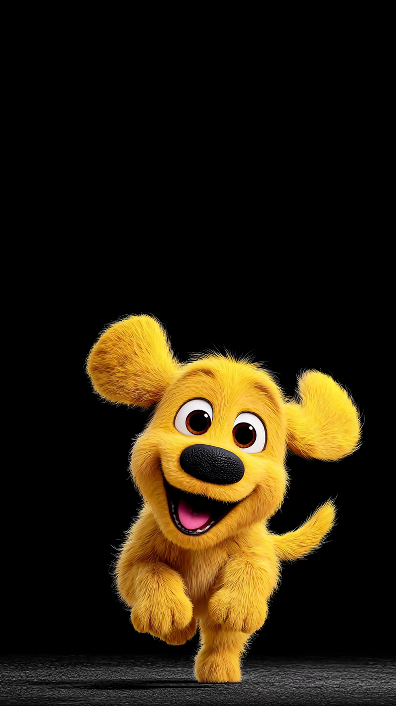 Cute Happy Puppy Wallpaper 4K Dark Background - Dogs wallpaper mobile Wallpaper | Picmaze