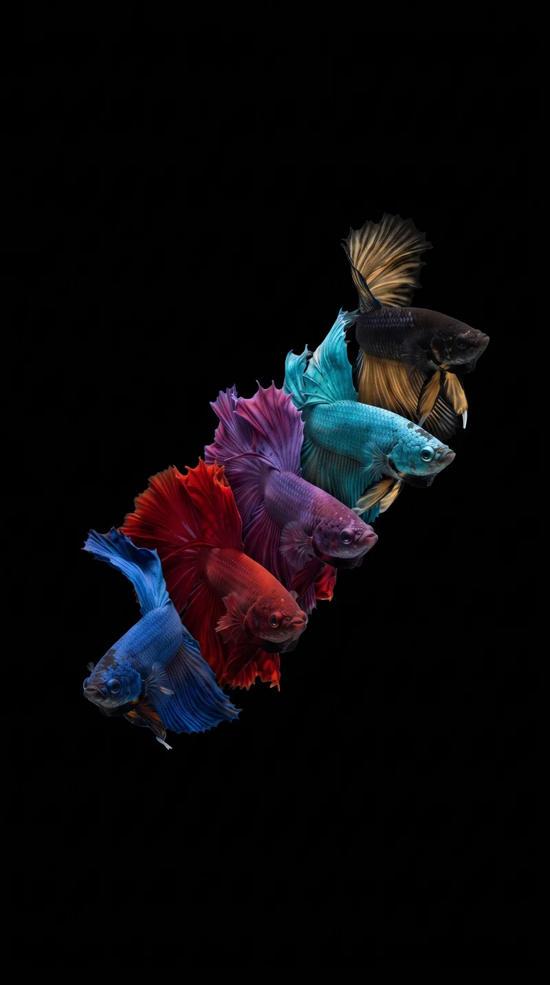 Betta Fish Colorful Gradient 4K AMOLED Phone Wallpaper - fish wallpapers mobile Wallpaper | Picmaze