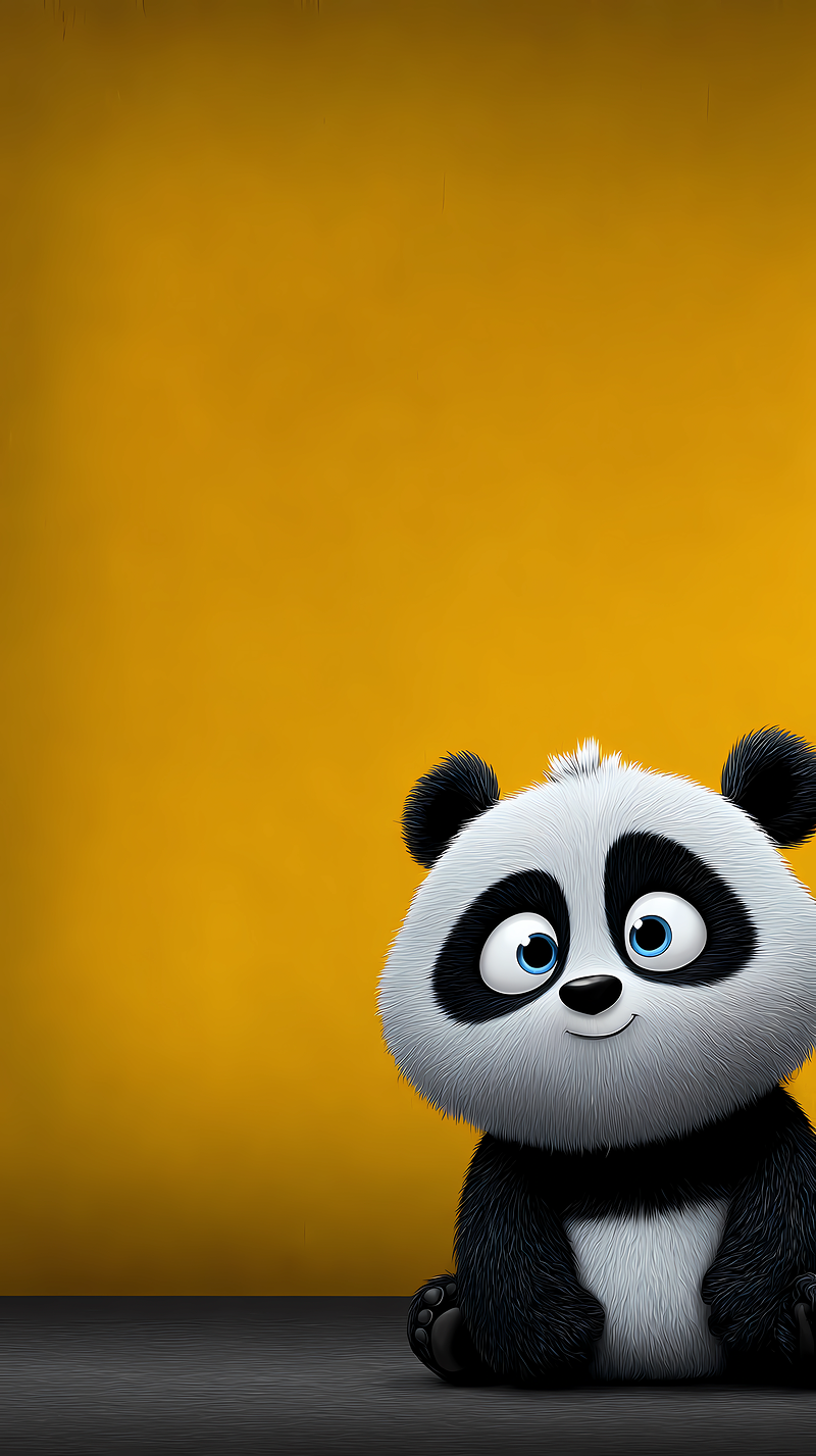 Cute Panda Sitting Mobile Wallpaper 4K - Panda Wallpapers mobile Wallpaper | Picmaze