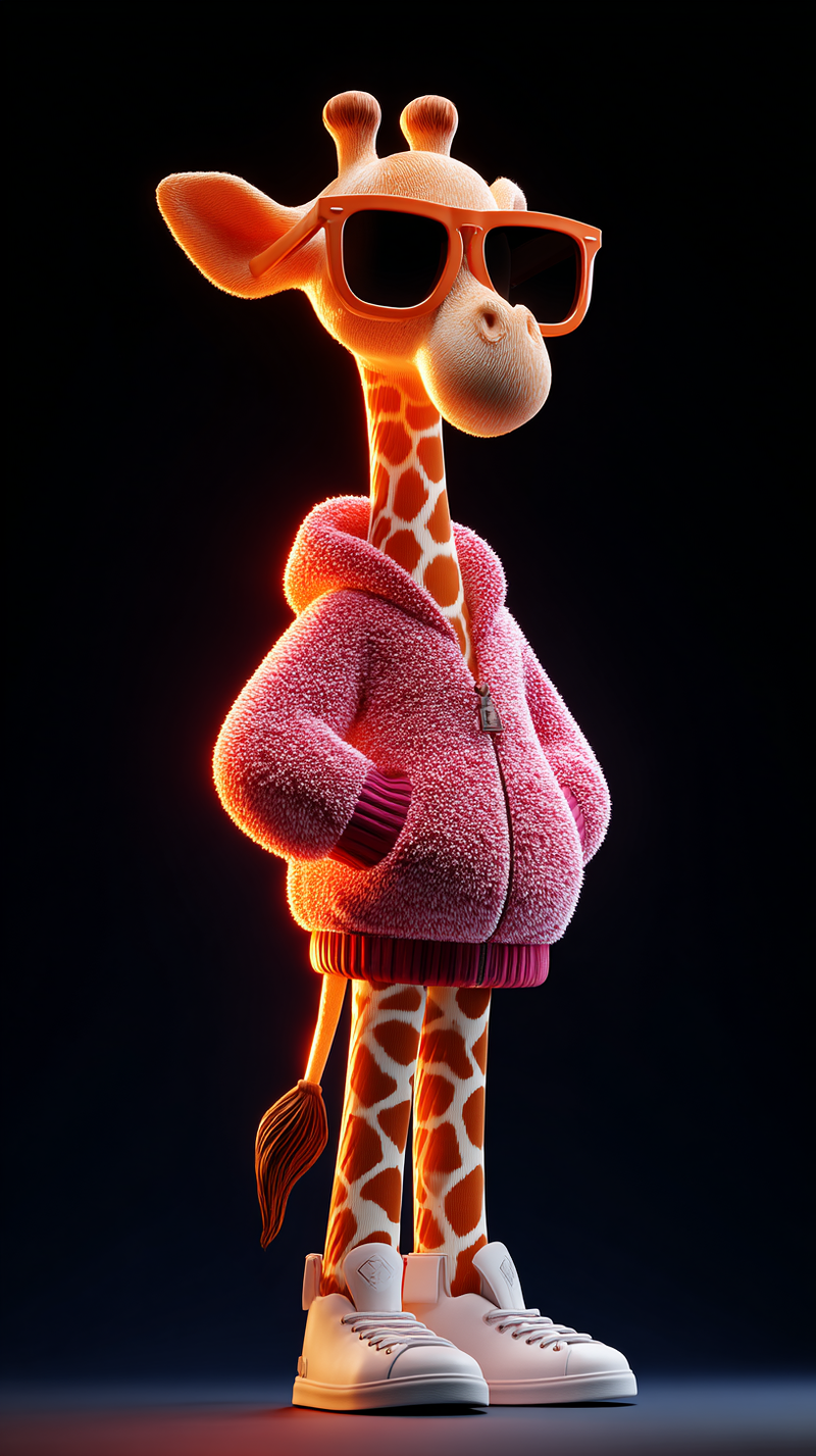 Cool 3D Giraffe Cartoon Wallpaper with Sunglasses - 3D Wallpaper mobile Wallpaper | Picmaze