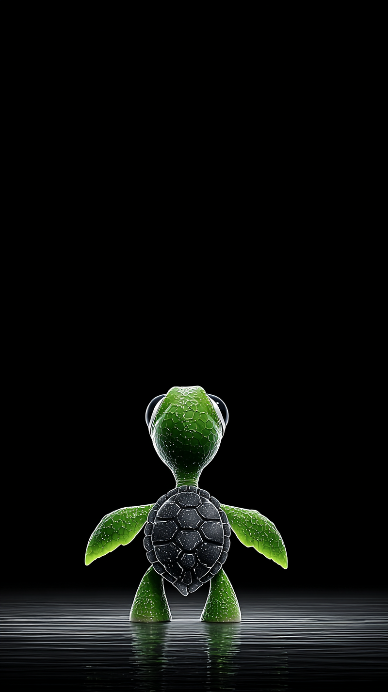 Cute Baby Sea Turtle Wallpaper 4K Dark - draft mobile Wallpaper | Picmaze