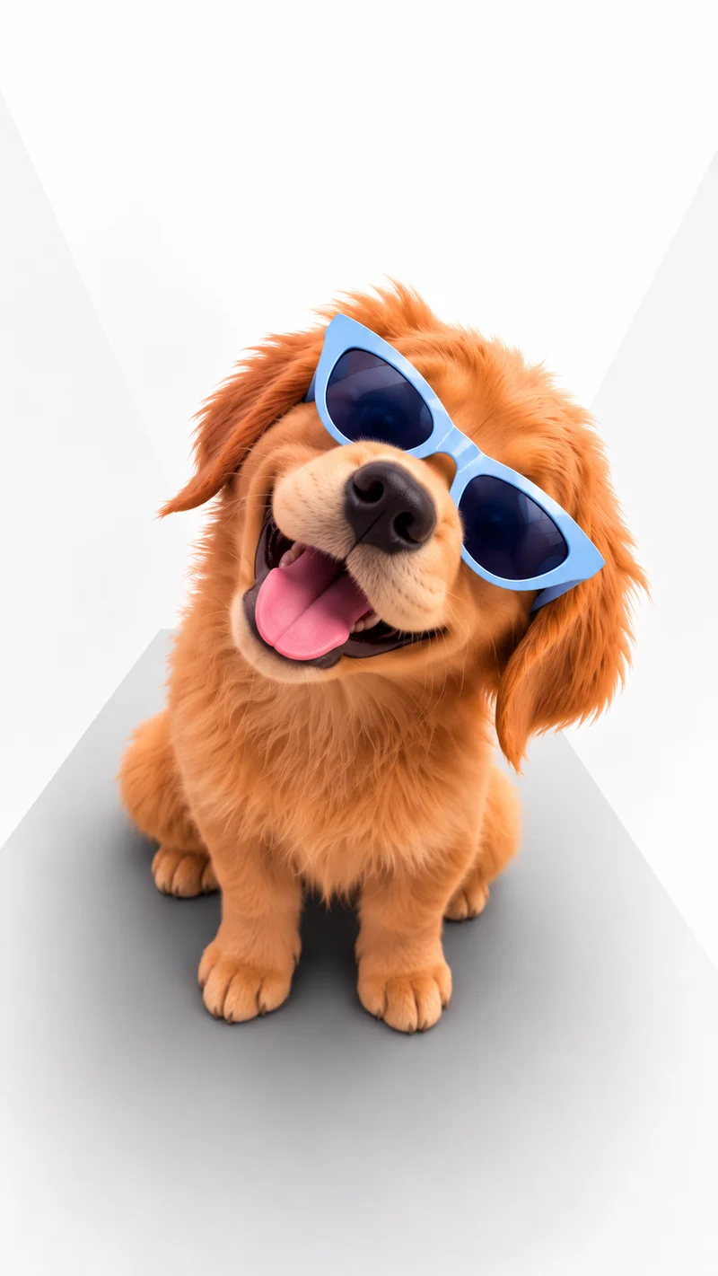 Happy Puppy Sunglasses Cute Aesthetic 4K Phone Wallpaper Wallpaper | Picmaze