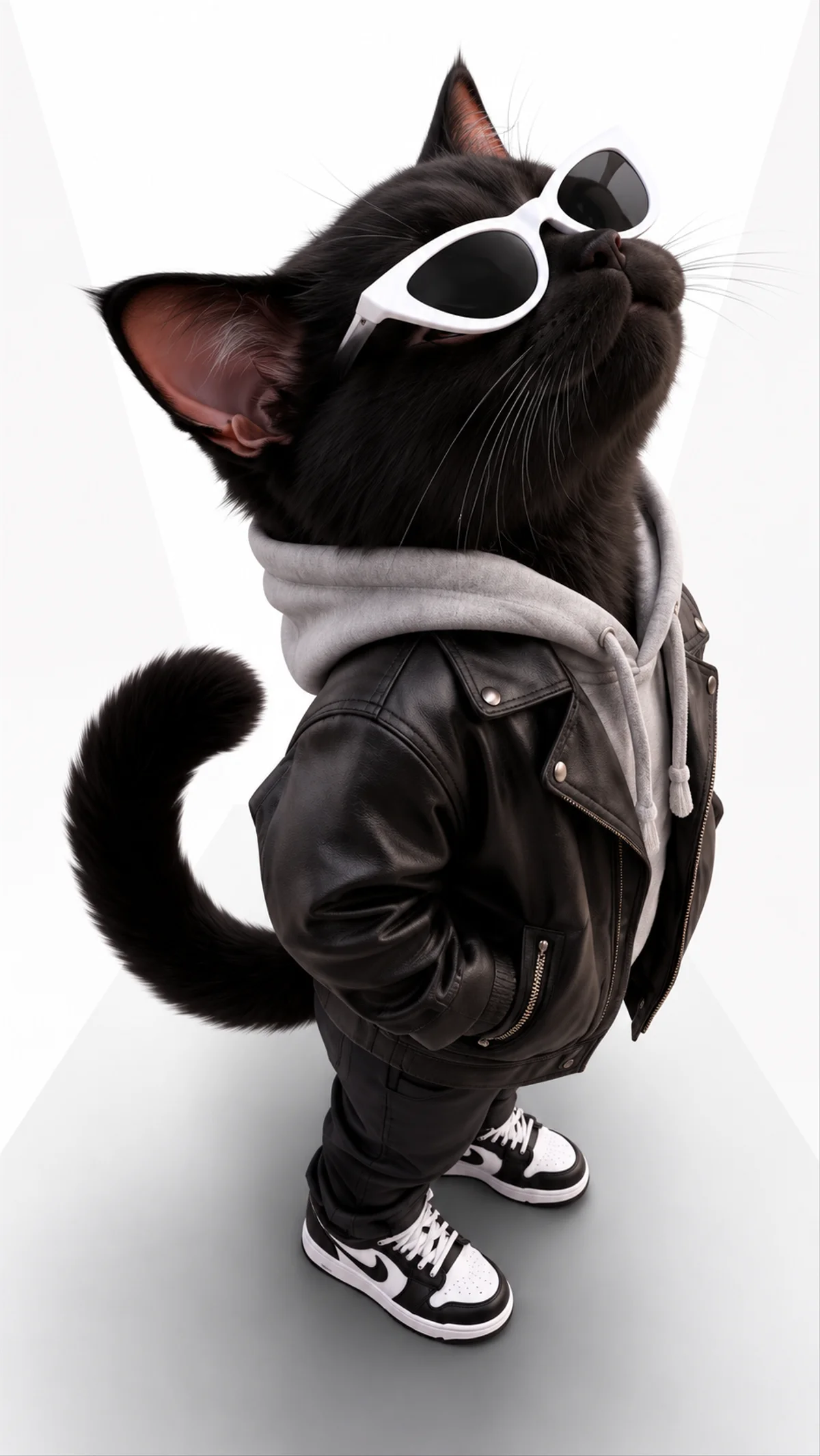Cool Black Cat Leather Jacket 4K Phone Wallpaper wallpaper - Cat Wallpapers | Picmaze