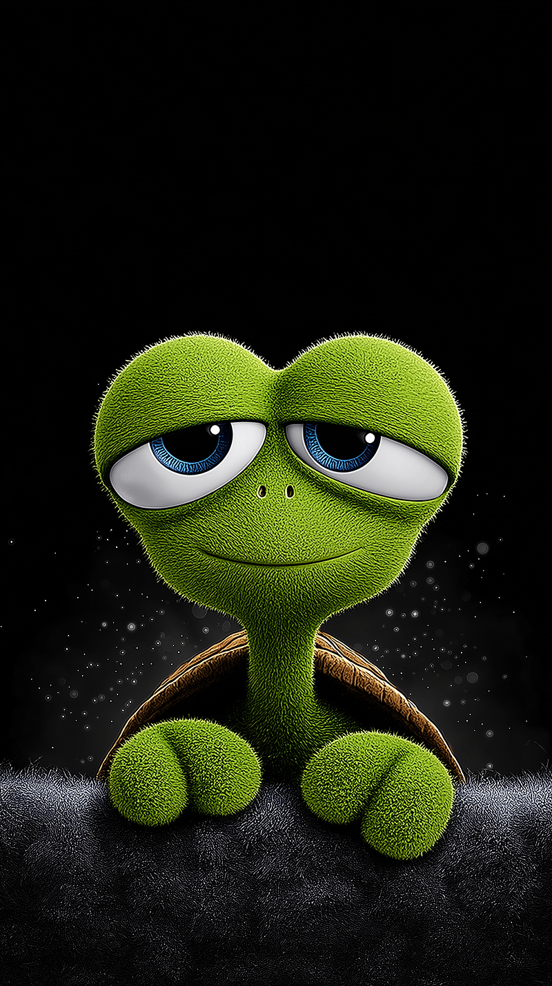 Cute Sleepy Turtle Wallpaper 4K Dark Aesthetic - NATURE mobile Wallpaper | Picmaze