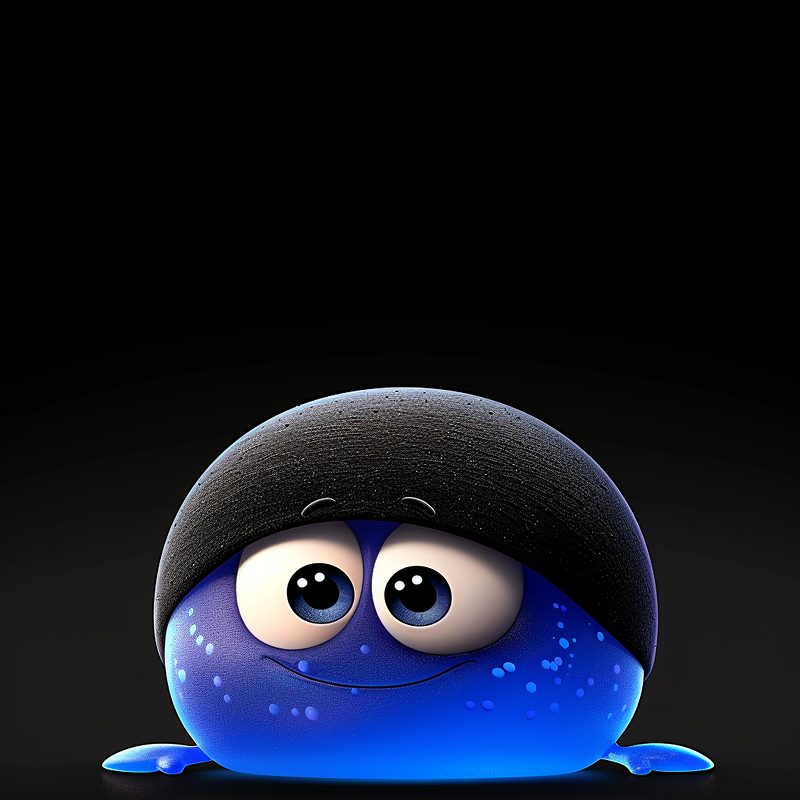 Cute Blue Jelly Character Profile Wallpaper – Minimal Cartoon Display Picture profile picture