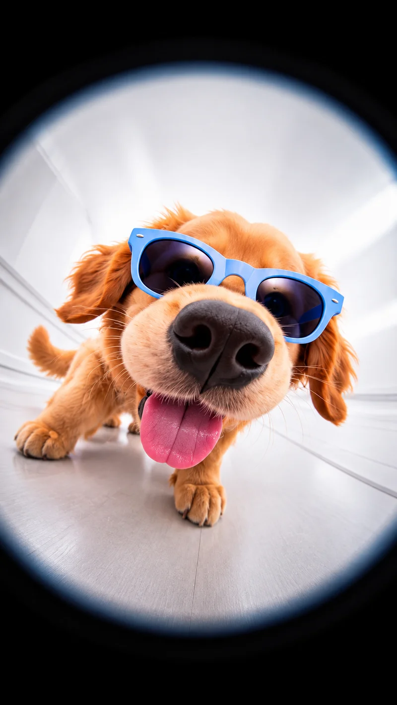 Funny Dog Wearing Blue Sunglasses Fisheye 4K Phone Wallpaper Wallpaper | Picmaze