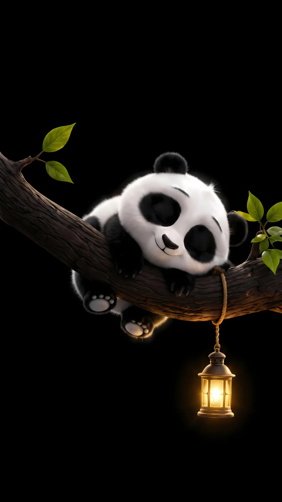 Sleeping Panda Lantern Cozy AMOLED 4K Phone Wallpaper wallpaper - Panda Wallpapers | Picmaze