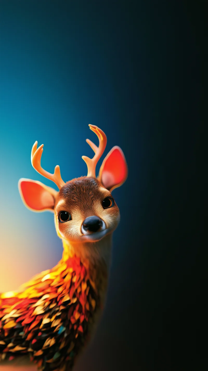 Cute Baby Deer Orange Glow 4K AMOLED Phone Wallpaper - Deer wallpapers  mobile Wallpaper | Picmaze