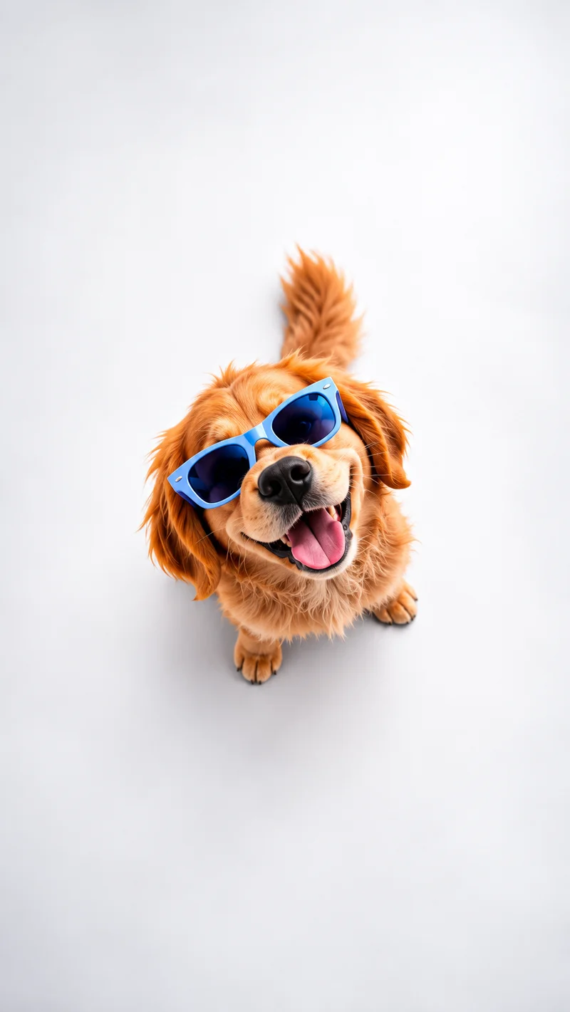 Happy Dog Blue Sunglasses Funny 4K Phone Wallpaper Wallpaper | Picmaze